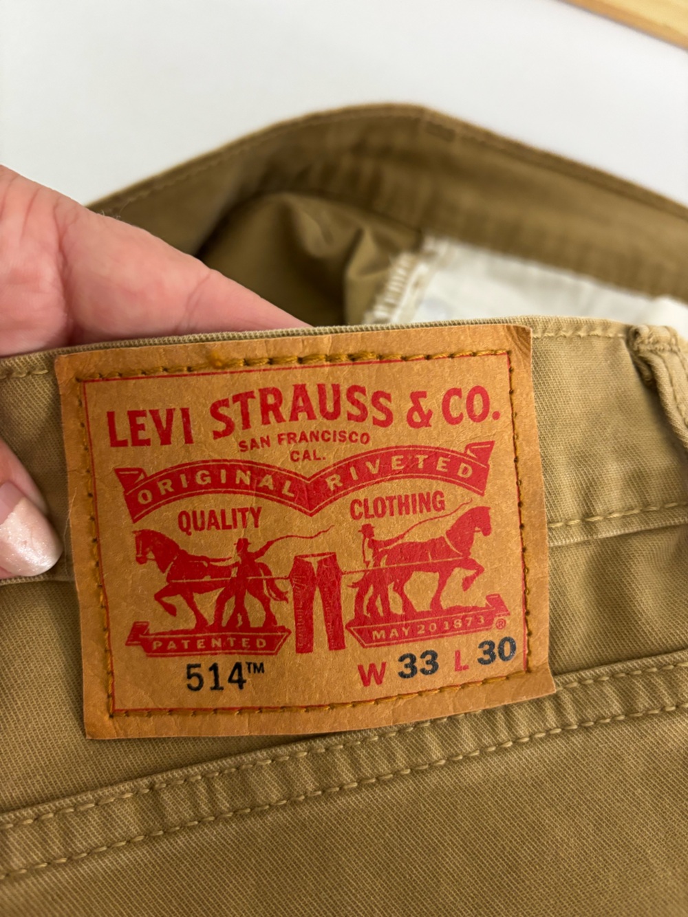 Levi’s 514 Men’s Straight Fit Stretch Jeans W33 L30 Mustard Brown Tan - Picture 7 of 14